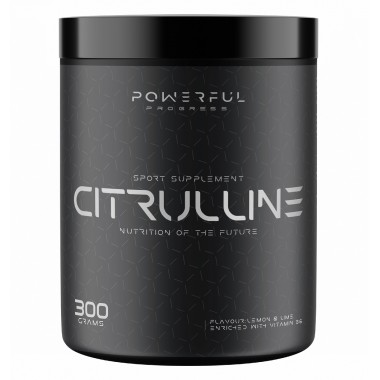 Цитруллин для спорта Powerful Progress Citrulline 300 g /120 servings/ Lemon Lime