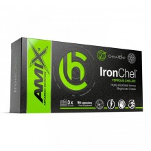 Микроэлемент Железо для спорта Amix Nutrition ChelaZone IronChel Iron/Ferrous/Bisglycinate Chelate 90 Veg Caps