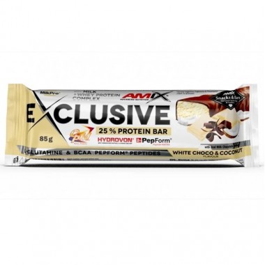 Протеиновый батончик Amix Nutrition Exclusive Protein Bar 85 g White Chocolate Coconut Протеиновый батончик Amix Nutrition Exclusive Protein Bar 85 g White Chocolate Coconut