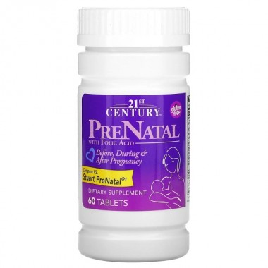 Витаминно-минеральный комплекс 21st Century PreNatal with Folic Acid 60 Tabs CEN27310