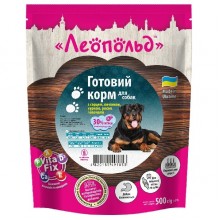 Леопольд Готовый корм с сердцем, печенью, курицей и рисом с овощами для собак, пауч 500 г (12шт/уп)