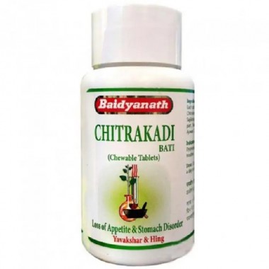 Смесь экстрактов Baidyanath Chitrakadi Bati 80 Tabs
