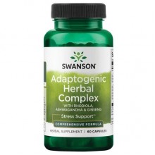 Смесь экстрактов Swanson Adaptogenic Herbal Complex 60 Caps Смесь экстрактов Swanson Adaptogenic Herbal Complex 60 Caps