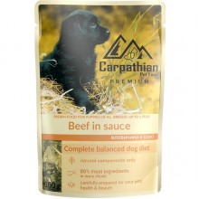 Carpathian JUNIOR - Говядина в соусе для щенков, пауч 100 г (24/шт/уп).