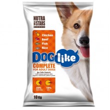 NutraFiveStars Дог Лай Комплит Doglike COMPLETE (оранжевый) Сухой корм для взрослых собак. Курица, телятина, рыба и рис. 10 кг