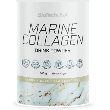 Хондропротектор (для спорта) BioTechUSA Marine Collagen 240 g /20 servings/ Green Tea Lemon