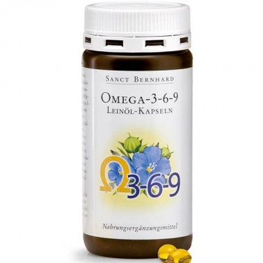Льняное масло Sanct Bernhard Omega-3-6-9 (flax oil) 500 mg 180 Caps