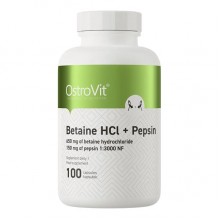 Энзимы для спорта OstroVit Betaine HCl + Pepsin 100 Caps