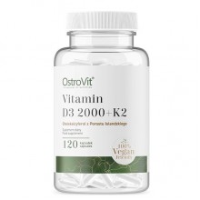 Витамин D для спорта OstroVit Vege Vitamin D3 2000 + K2 120 Caps