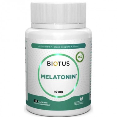 Мелатонин для сна Biotus Melatonin 10 mg 60 Caps BIO-530449 Мелатонин для сна Biotus Melatonin 10 mg 60 Caps BIO-530449