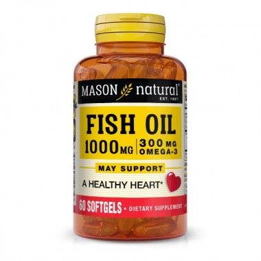 Омега 3 Mason Natural Fish Oil 1000 mg Omega 300 mg 60 Caps