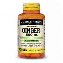 Корень имбиря Mason Natural Ginger 500 mg 60 Caps Корень имбиря Mason Natural Ginger 500 mg 60 Caps