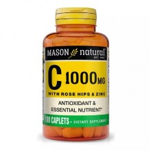 Витамин C Mason Natural Vitamin C 1000 mg with Rose Hips & Zinc 100 Caplets