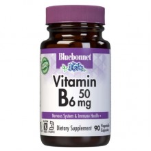Пиридоксин Bluebonnet Nutrition Vitamin B6 50 mg 90 Veg Caps
