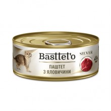 Basttet'o Silver для кошек Паштет из говядины, жб 85 г