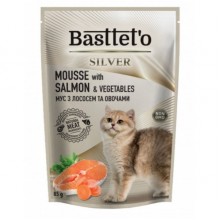 Basttet'o Паштет - мусс для кошек с лососем пауч 85 г. (28шт/уп), за шт.