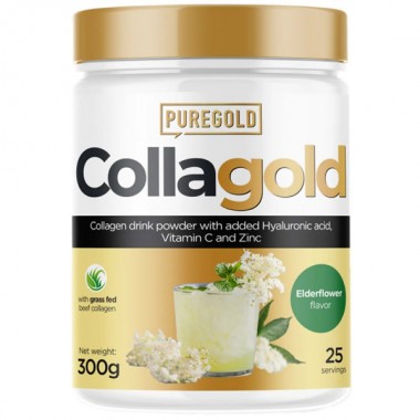 Хондропротектор (для спорта) Pure Gold Protein Collagold 300 g /25 servings/ Elderflower