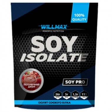 Протеин Willmax Soy isolate 900 g /30 servings/ Strawberry Jam