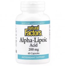 Альфа-липоевая кислота Natural Factors Alpha-Lipoic Acid 200 mg 60 Caps