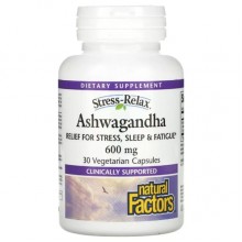 Ашваганда Natural Factors Stress-Relax Ashwagandha 600 mg 30 Veg Caps