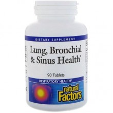 Комплекс для профилактики дыхательной системы Natural Factors Lung, Bronchial & Sinus Health 90 Tabs