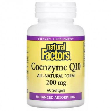 Коэнзим Natural Factors Coenzyme Q10 200 mg 60 Softgels