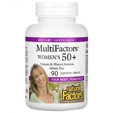 Витаминно-минеральный комплекс для женщин Natural Factors MultiFactors, Women's 50+ 90 Veg Caps Витаминно-минеральный комплекс для женщин Natural Factors MultiFactors, Women's 50+ 90 Veg Caps
