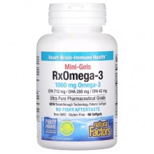 Омега 3 Natural Factors RxOmega-3 Mini-Gels 1060 mg 60 Softgels Омега 3 Natural Factors RxOmega-3 Mini-Gels 1060 mg 60 Softgels