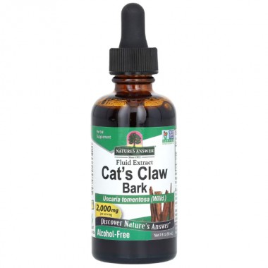 Кошачий коготь Nature's Answer Cat's Claw Bark, Alcohol-Free 2000 mg 60 ml /30 servings/