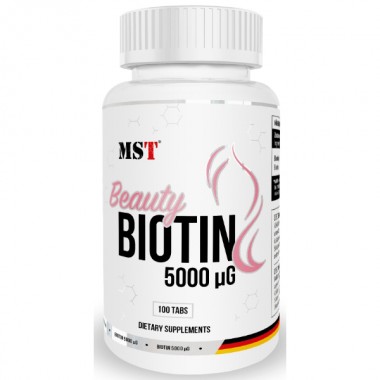 Витамин B для спорта MST Nutrition Biotin 5000 100 Tabs
