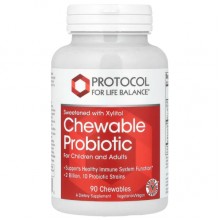Пробиотик Protocol for Life Balance Chewable Probiotic, For Children and Adults, 2 Billion 90 Chewables Пробиотик Protocol for Life Balance Chewable Probiotic, For Children and Adults, 2 Billion 90 Chewables