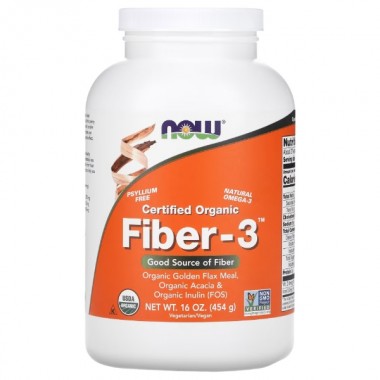 Клетчатка NOW Foods Fiber-3 454 g /27 servings/