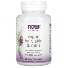 Комплекс для кожи, волос, ногтей NOW Foods Vegan Hair, Skin & Nails 90 Veg Caps Комплекс для кожи, волос, ногтей NOW Foods Vegan Hair, Skin & Nails 90 Veg Caps
