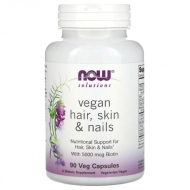Комплекс для кожи, волос, ногтей NOW Foods Vegan Hair, Skin & Nails 90 Veg Caps