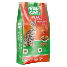 Wise Cat Veal with poultry Сухой корм для кошек Телятина с птицей, упаковка 400г