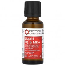 Комплекс Витамин D3+K2 Protocol for Life Balance Liquid D3 & MK-7 30 ml /163 servings/