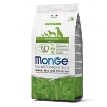 Сухой корм для собак Monge Dog All breeds Adult кролик, рис и картофель 15 Кг Сухой корм для собак Monge Dog All breeds Adult кролик, рис и картофель 15 Кг