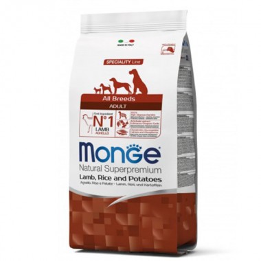  Monge Dog All breeds Adult ягненок, рис и картофель 15 Кг