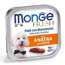 Влажный корм для собак Monge Dog Wet FRESH утка 0,1 Кг Влажный корм для собак Monge Dog Wet FRESH утка 0,1 Кг