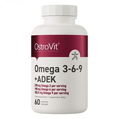 Омега для спорта OstroVit Omega 3-6-9 + ADEK 60 Caps Омега для спорта OstroVit Omega 3-6-9 + ADEK 60 Caps