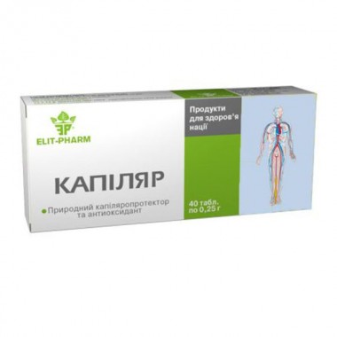 Комплекс для профилактики давления и кровообращения Elit-Pharm Капилляр 40 таб Комплекс для профилактики давления и кровообращения Elit-Pharm Капилляр 40 таб