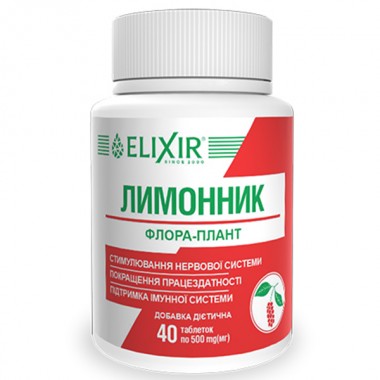 Комплекс для профилактики нервной системы Elixir Флора-плант Лимонник 40 таб