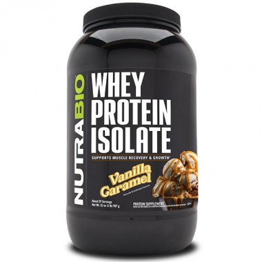 Протеин NutraBio Whey Protein Isolate 907 g /29 servings/ Vanilla Caramel
