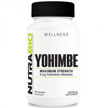 Йохимбе NutraBio Yohimbe Maximum Strenght 4 mg 90 Caps