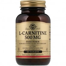 Карнитин Solgar L-Carnitine 500 mg 60 Veg Tabs