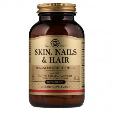Комплекс для кожи, волос, ногтей Solgar Skin, Nails & Hair, Advanced MSM Formula 120 Tabs Комплекс для кожи, волос, ногтей Solgar Skin, Nails & Hair, Advanced MSM Formula 120 Tabs