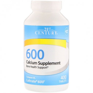 Микроэлемент Кальций 21st Century 600 Calcium Supplement 600 mg 400 Tabs