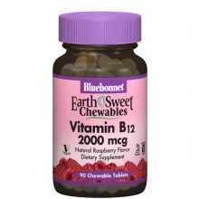 Витамин Б12 Bluebonnet Nutrition Earth Sweet Chewables Vitamin B12 2000 mcg 90 Chewable Tabs Raspberry Витамин Б12 Bluebonnet Nutrition Earth Sweet Chewables Vitamin B12 2000 mcg 90 Chewable Tabs Raspberry