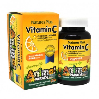 Витамин C Nature's Plus Animal Parade, Vitamin C 90 Chewable Tabs Orange