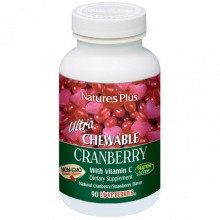 Клюква Nature's Plus Ultra Chewable Cranberry 90 Chewable Tabs Cranberry-Strawberry flavor